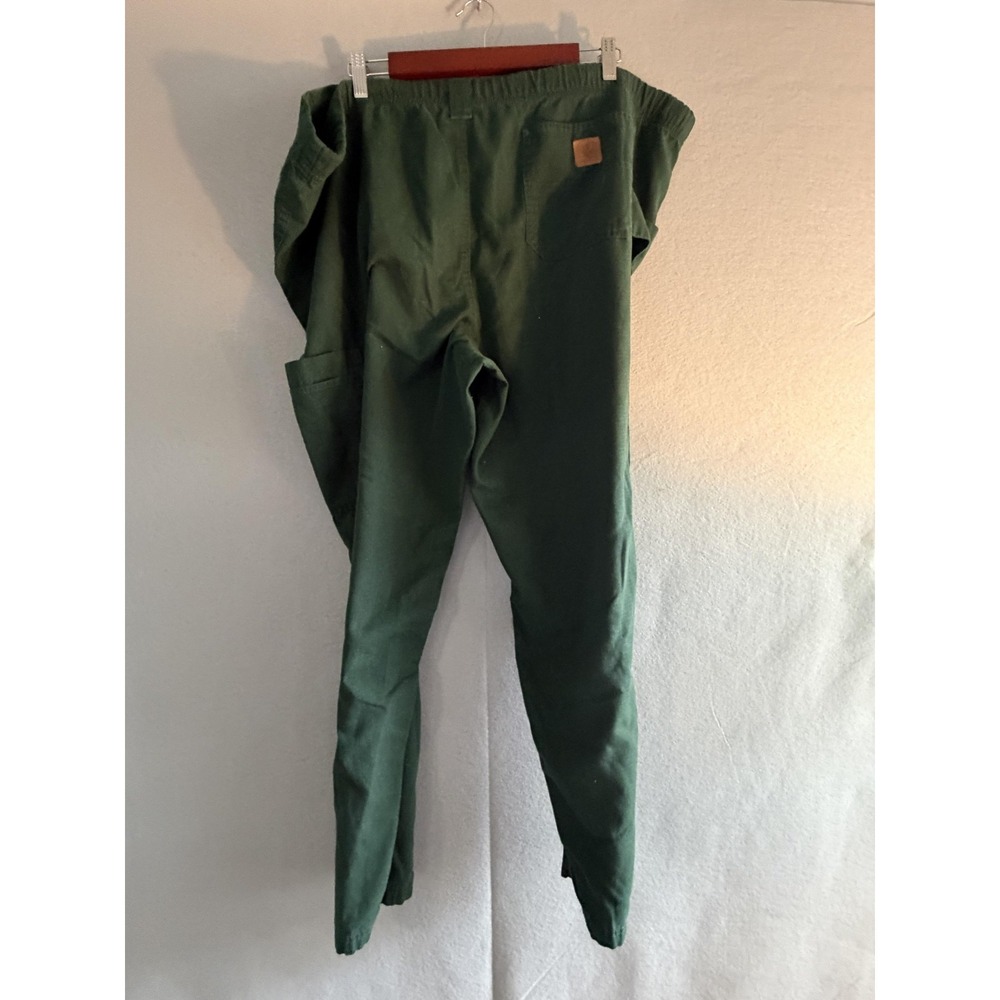 Carhartt Scrub Top Pants Set Mens 3XL Green Medical Cargo Pockets Ripstop - Picture 3 of 16
